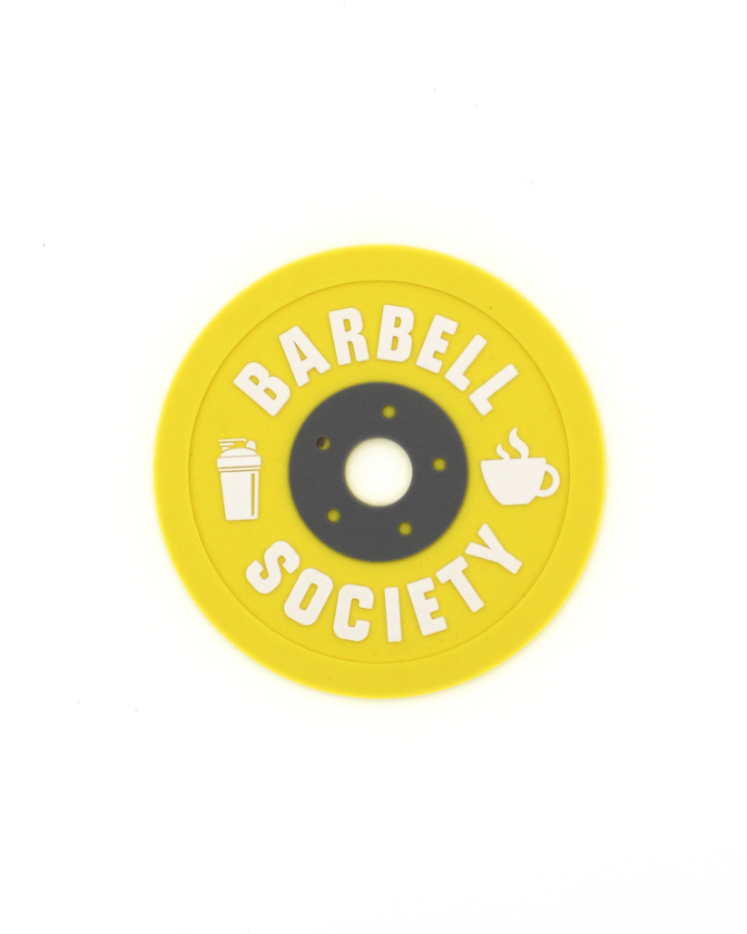 Weightlifting plate coasters for gym lovers and fitness enthusiasts