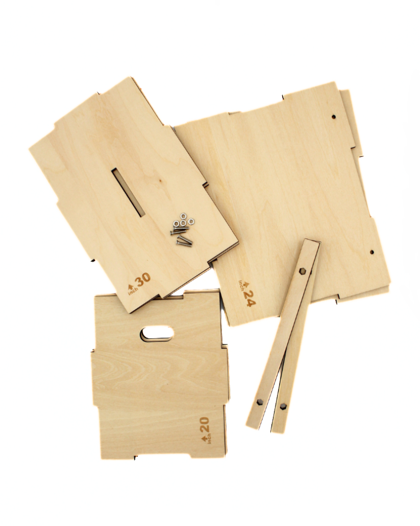 Wooden plyo box savings box for fitness enthusiasts